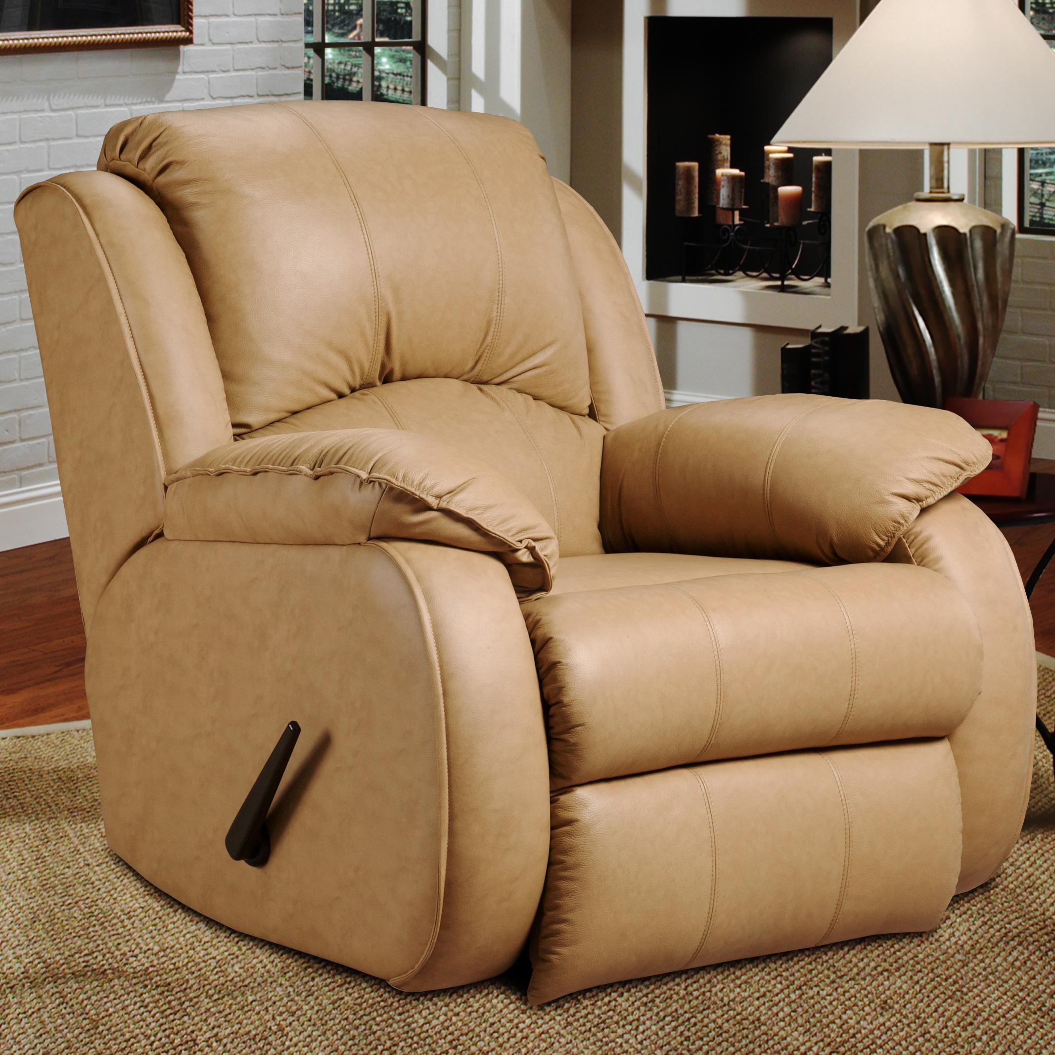 Orange top rocker recliner